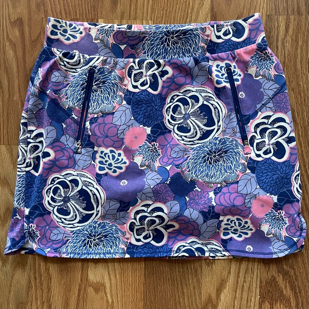 T by Talbots Watercolor Floral Athletic Skort